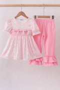 AE Pink bow pant set